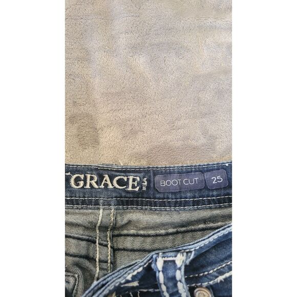 Grace in LA Bootcut Dark Wash Jeans - Picture 3 of 4